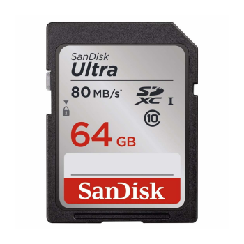 Card de memorie SD SanDisk ULTRA 64 GB, Class10 EX-FAT XC, 80 MB/S